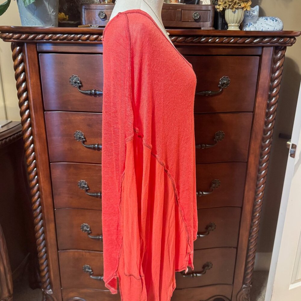 FREE PEOPLE We The Free Never Give Up Tee in Corally Red - Picture 4 of 9